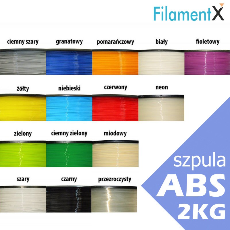 Filament ABS 1,75mm 2kg (różne kolory)
